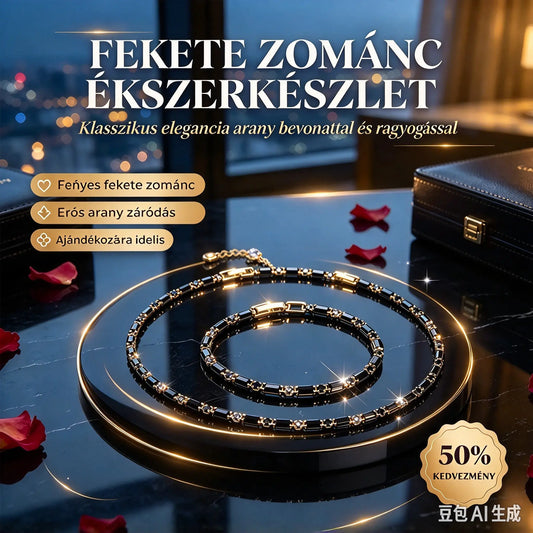 ✨【Nyaklánc + Karkötő】 📢📢 Káprázatos férfi ékszerszett: figyelemfelkeltő cirkónia köves kialakítás, kifinomult városi stílus és állítható méret ⛓️