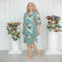 【S-5XL】💥Nuevo vestido de gasa estampado elegante de moda