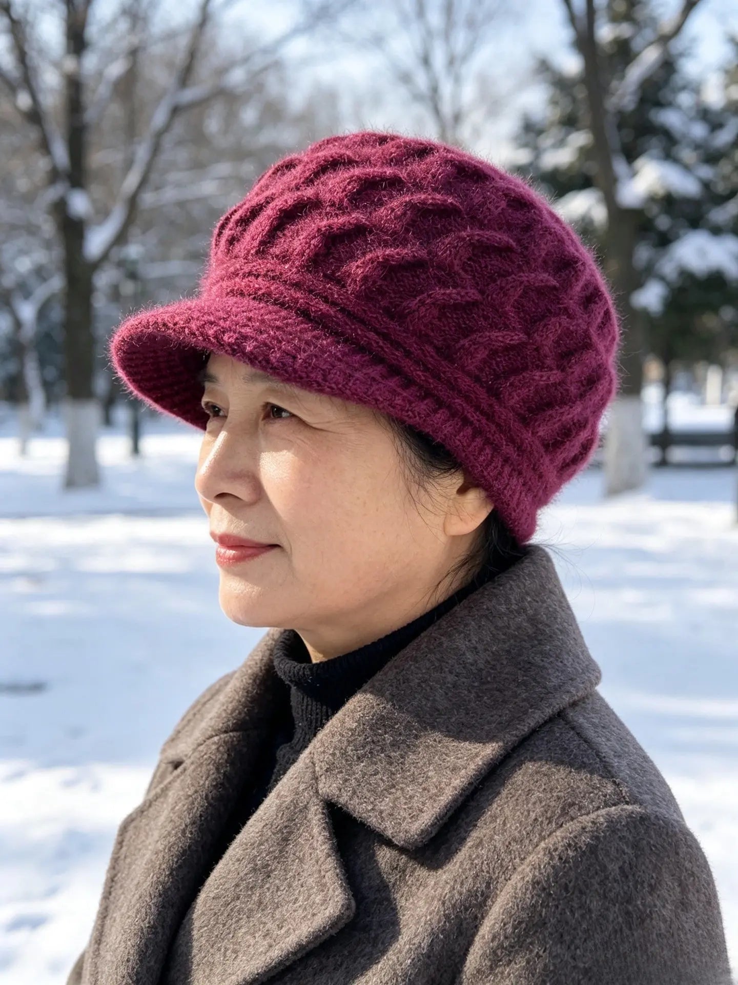 🎁❤️Gorro de punto cómodo con visera