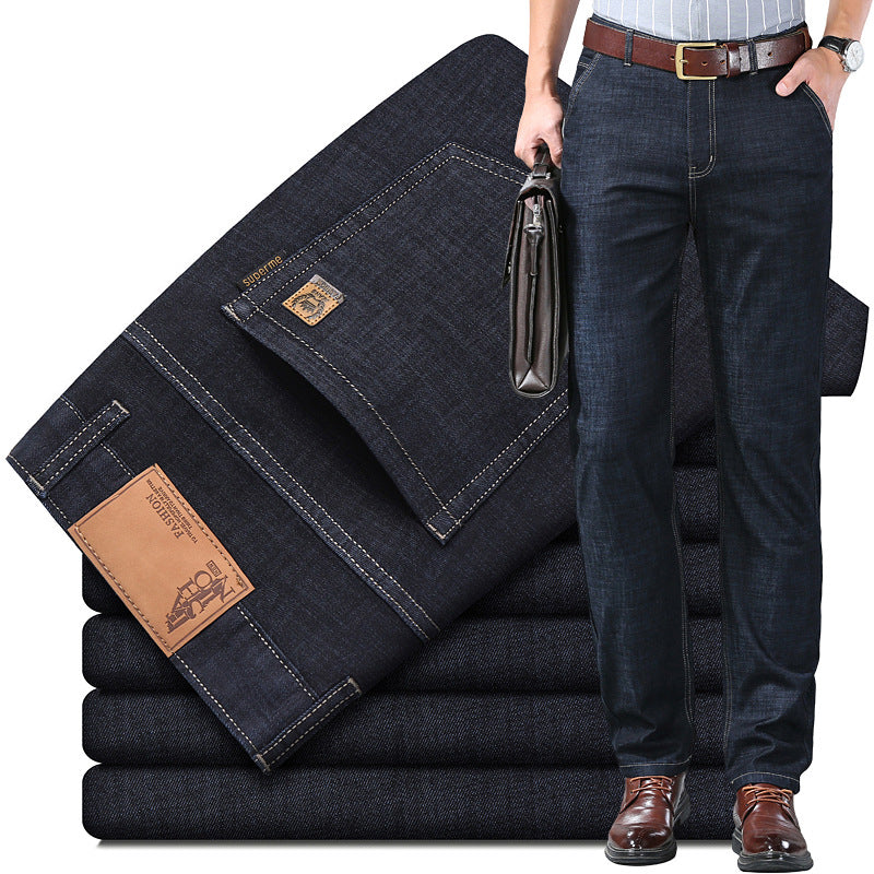 🔥【60-110KG】👖 Jeans de hombre, sencillos, casuales, versátiles, tallas grandes