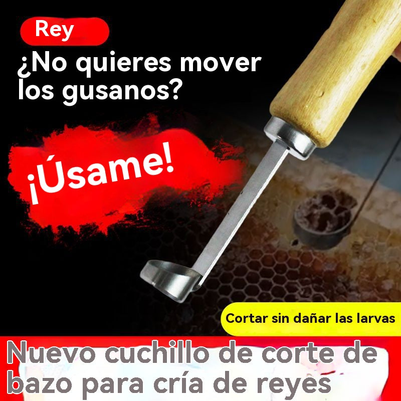 【Compra 1, llévate 1 gratis-2 piezas 22 euros】🔥Nueva herramienta para la cría de reinas: Corte completo sin dañar las larvas.