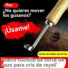 【Compra 1, llévate 1 gratis-2 piezas 22 euros】🔥Nueva herramienta para la cría de reinas: Corte completo sin dañar las larvas.