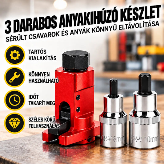 1 készlet 9500 Ft 🔧 3 részes gömbcsukló-kinyomó – Professzionális szerszám gömbcsuklók eltávolításához a felfüggesztésből, a kormányzásból és a lengőkarokból 🚗