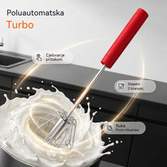 🥳Kupite 1, dobijte 1 gratis🥳💞Prodano više od 50 000 jedinica!🥚💪 50% popusta! Poluautomatska ručna pjenjača za jaja: pritisnite i zavrtite - nije potrebna struja. Pjenjača za jaja i vrhnje u sekundama. Nježno za vaša zapešća! ✨🧁