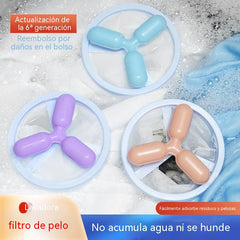 🌀6 piezas✨ Filtro Flotante para Lavadora – Atrapa Pelusas, Cabellos y Pelos de Mascota en Cada Lavado 🧺