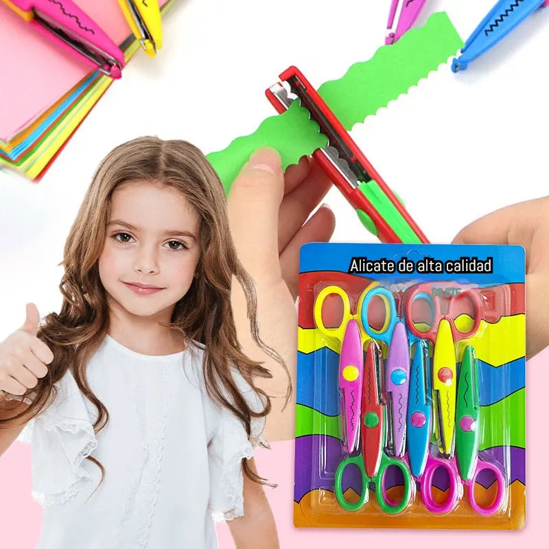 🥰【Juego de 6 piezas】✂️🌈Tijeras de seguridad para niños (para proyectos de bricolaje)
