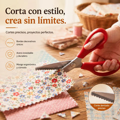 ✂️ Tijeras dentadas profesionales – Tijeras de tela afiladas y dentadas