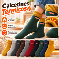 🧦【10 párů za 600 Kč】Zesílené zimní ponožky z čisté bavlny, sahající do poloviny lýtek a kompletně podšité fleecem; disponují vlastnostmi neutralizujícími zápach.