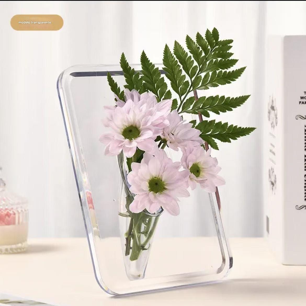 🔥🌼【1 piezas 24 euros】Florero con marco de fotos de escritorio de alta calidad