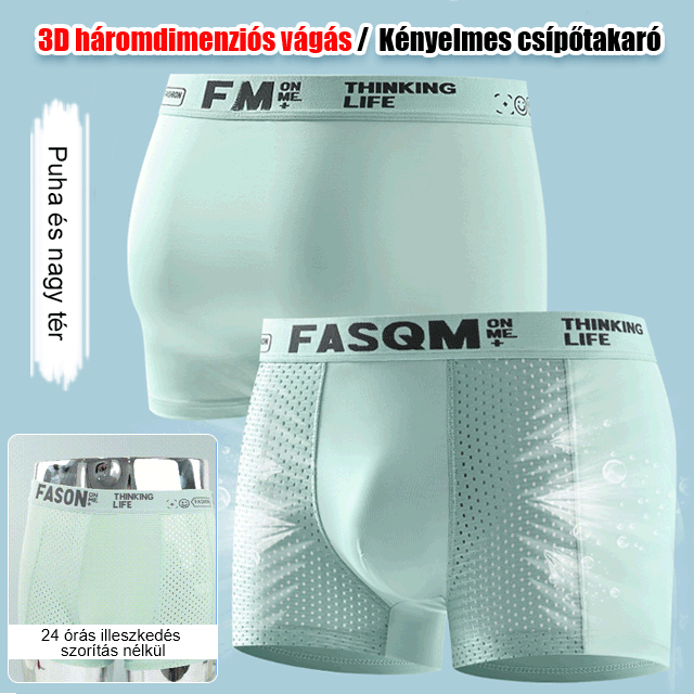 【Paquete de 12】Calzoncillos bóxer de malla transpirable de seda helada para hombre