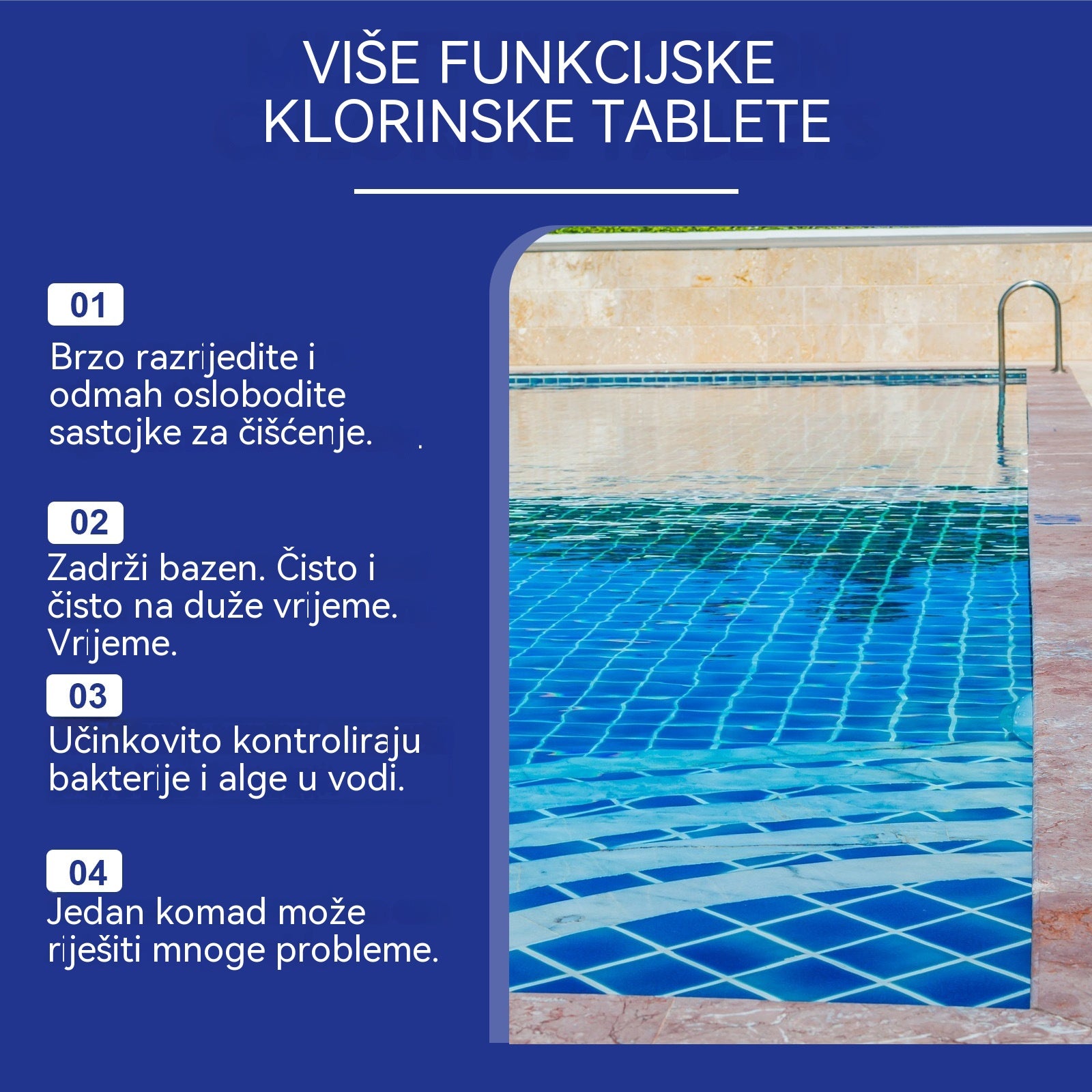🔥Kupite 1 i dobijte 1 gratis (2 bočice) šumećih tableta za čišćenje bazena