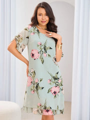 💐【S-5XL】Elegante vestido estampado