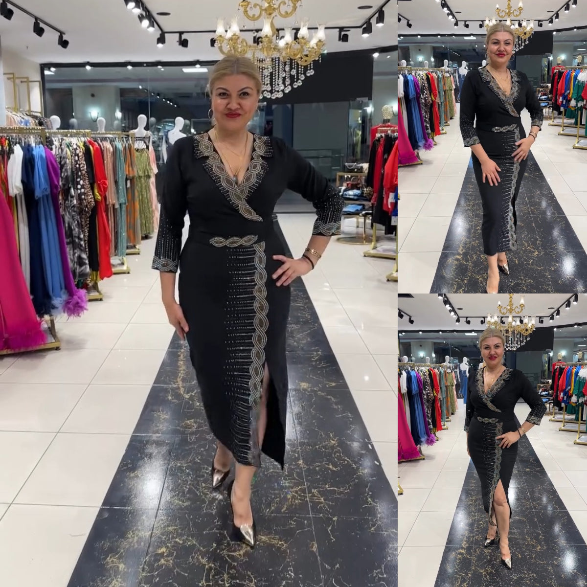 🔥✨【Nuevos estilos de otoño】🔥【S-5XL】🥰 Vestido de moda nuevo de otoño e invierno 2025 con estampado grande