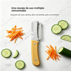 ✅Compra 1 y llévate 1 gratis 🧅🔪 Pelador de cocina multifuncional 3 en 1: ¡Pela, corta y abre botellas! 🔥