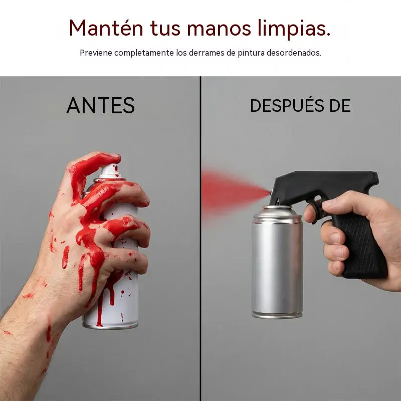 🔥【2 piezas 27 euros】Pistola pulverizadora de mano, Mango auxiliar para pulverizar pintura, Pistola pulverizadora de mano con manivela para paredes de coche, Pulverizador autocebante