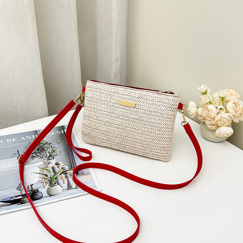 ⏳Oferta por tiempo limitado⏰Bolso de hombro y cartera de mano de paja trenzada para mujer👜