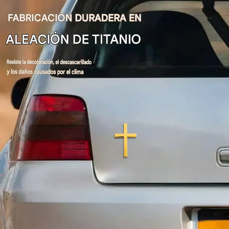🔥【Juego de 4 piezas】✝️Emblema, insignia o adhesivo de metal con forma de cruz para coche o motocicleta