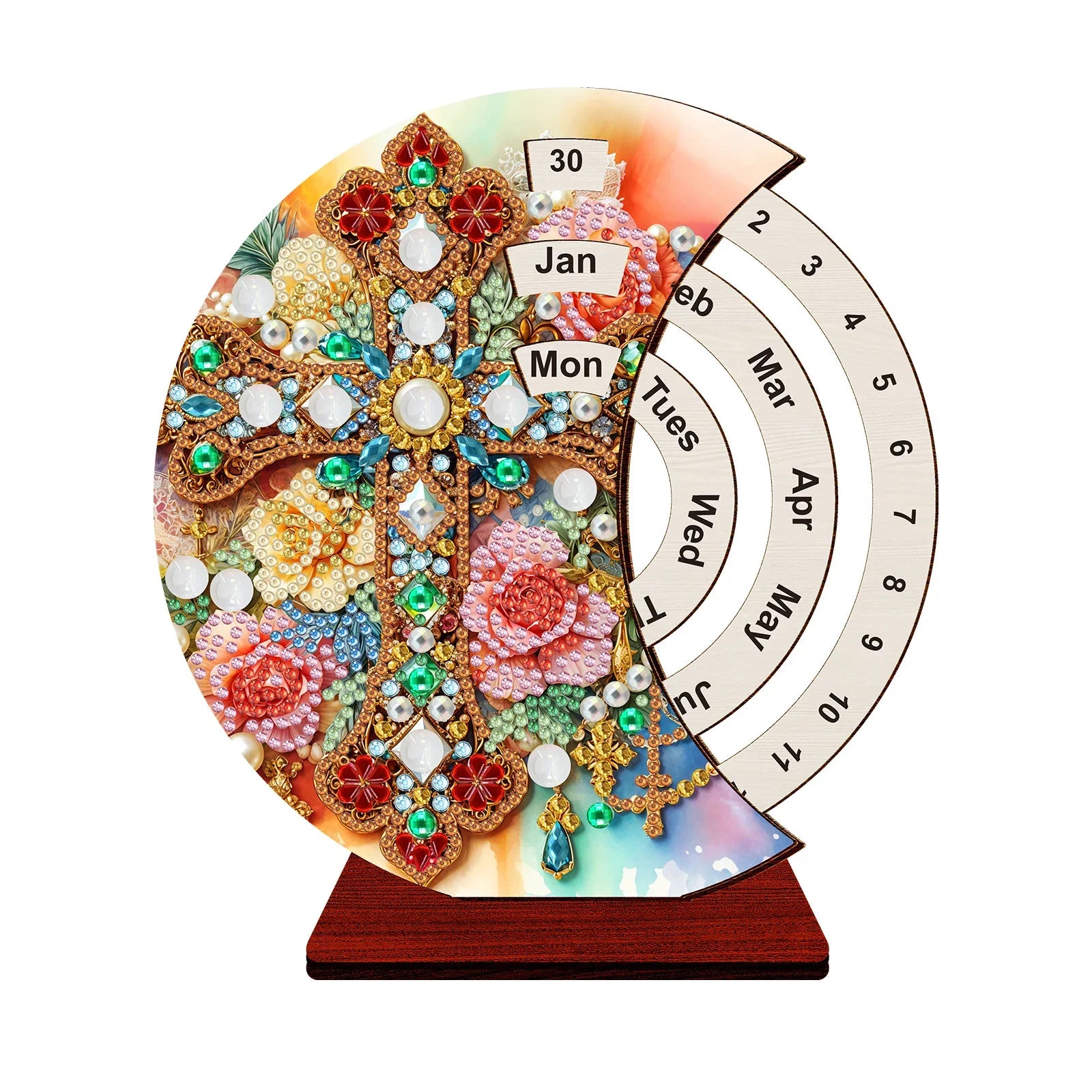 💎✨ Kit DIY Diamond Painting – Calendario de Pared con Cristales Brillantes, Decoración de Salón, Manualidad Relajante 📅🖼️