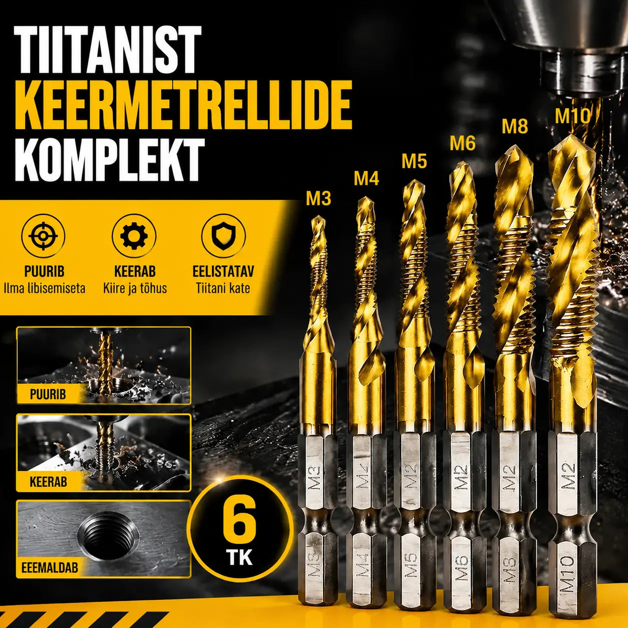 🔥【Osta 6, saa 6 tasuta (12 tk)】🧰🔩 Mitmeotstarbeline puuriterade komplekt
