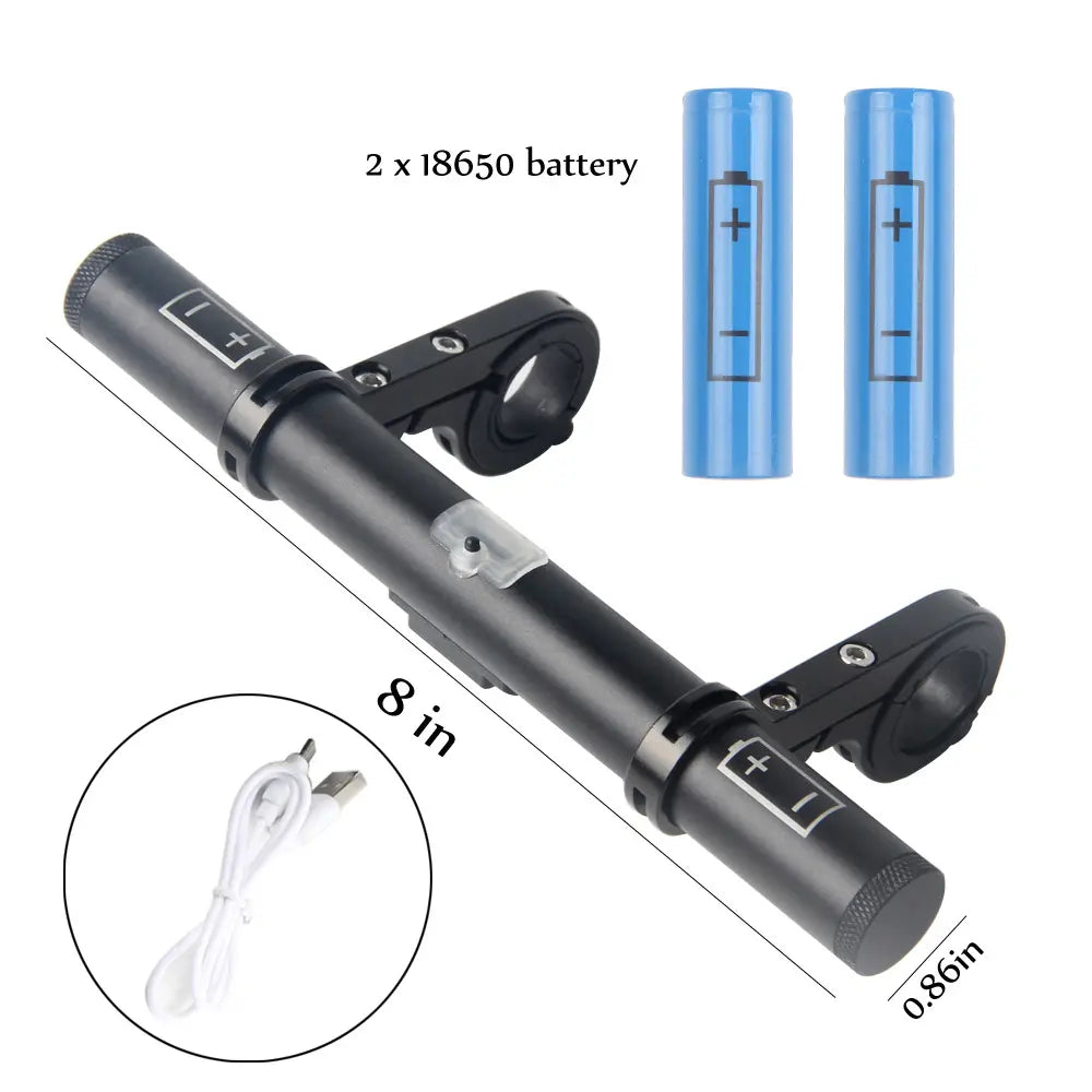 📢📢 ¡Oferta por tiempo limitado: 50% de descuento! 🚴‍♂️🛡️ Extensor para manillar de bicicleta: alimentación por USB, resistente al agua, doble soporte.