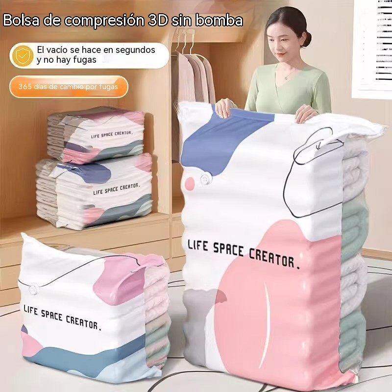 🧳💨【5 unidades por 29 euros】 Bolsa de almacenamiento al vacío grande y compresible: no requiere bomba, es a prueba de fugas e ideal para ahorrar espacio en maletas y en casa ✈️