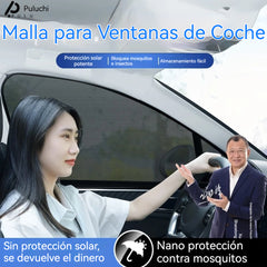 🚗 2 juegos (8 piezas) solo 25 €! ¡Protege del sol dos coches!☀️ Malla para Ventanas de Coche – Protección Contra Mosquitos, Sol y Polvo para Todos los Vehículos