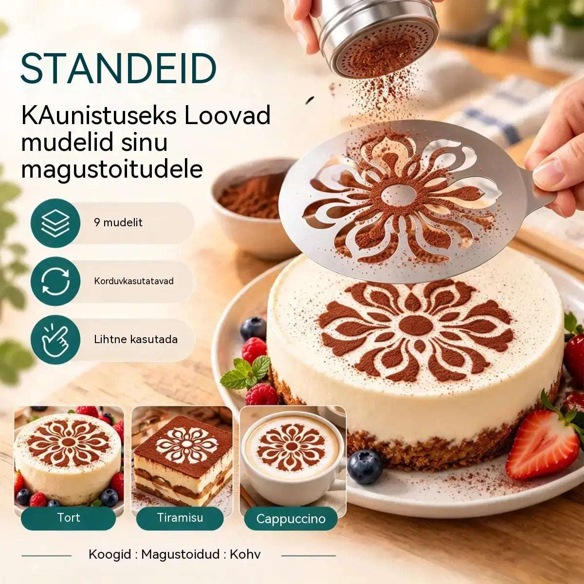 ☕ Roostevabast terasest šabloon latte-kunsti jaoks