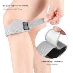 🏃🏃Rodillera deportiva con soporte rotuliano y ajuste bidireccional.