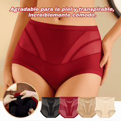 【4 piezas (una de cada color)】🍑 Ropa interior moldeadora de cintura alta: ¡Levanta y aplana el abdomen en segundos! ✨