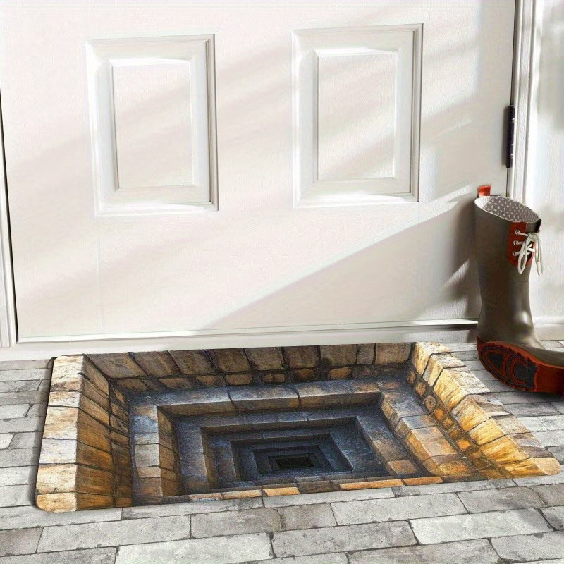 🔥【Compra 1 y llévate 1 gratis】✨Felpudo con ilusión óptica 3D，Suela de goma antideslizante【40*60cm】