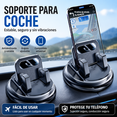 🎯 ¡50% DE DESCUENTO EN TODO! Soporte giratorio para teléfono – Montaje seguro en el salpicadero, goma de alto agarre 🧭🔄 【Calidad garantizada】