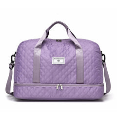 🔥【¡Oferta por tiempo limitado!】🔥Elegante bolsa de viaje de gran capacidad con diseño de separación para uso húmedo y seco, adecuada para yoga y fitness.