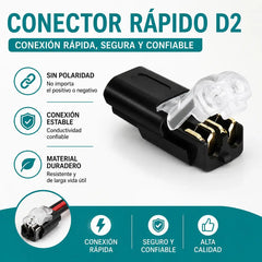 🔥【20 piezas 24 euros】🏆Conector enchufable de doble cable con presilla de bloqueo