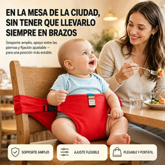 👶✨Cinturón de Seguridad Portátil para Trona de Bebé | Arnés Universal para Silla de Comida Infantil | Ideal para Viajes y Salidas con Niños