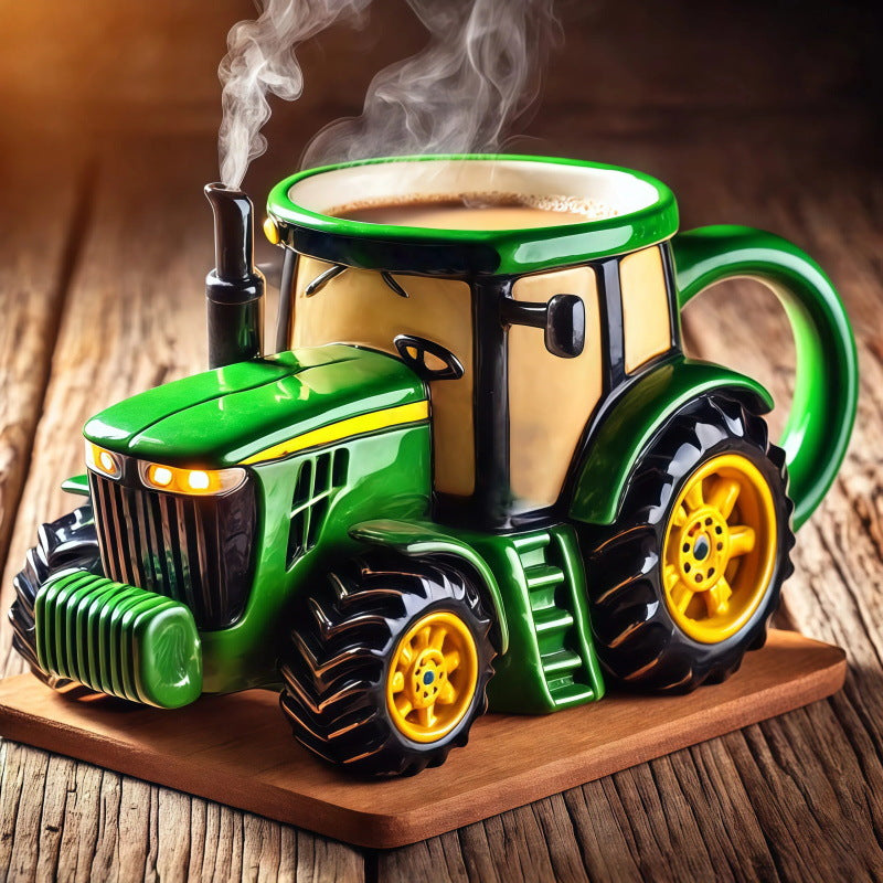 🔥☕Retro skodelica za kavo v obliki kmetijskega traktorja