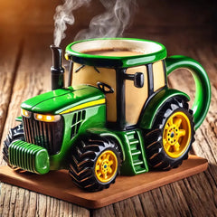 🔥【50% sleva】☕Retro šálek kávy ve tvaru zemědělského traktoru
