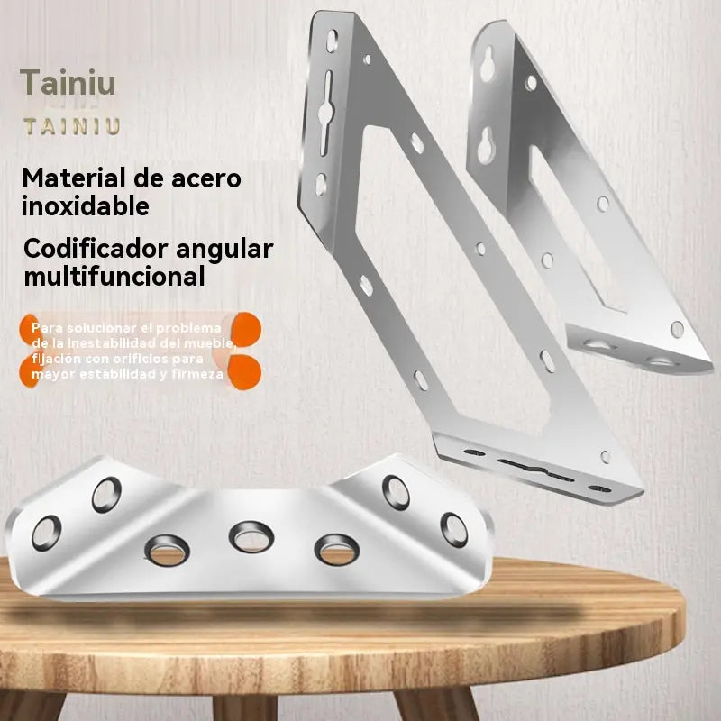 🪑【20 unidades】🛠️Conector de esquina universal para muebles de acero inoxidable