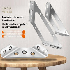 🪑【20 unidades】🛠️Conector de esquina universal para muebles de acero inoxidable
