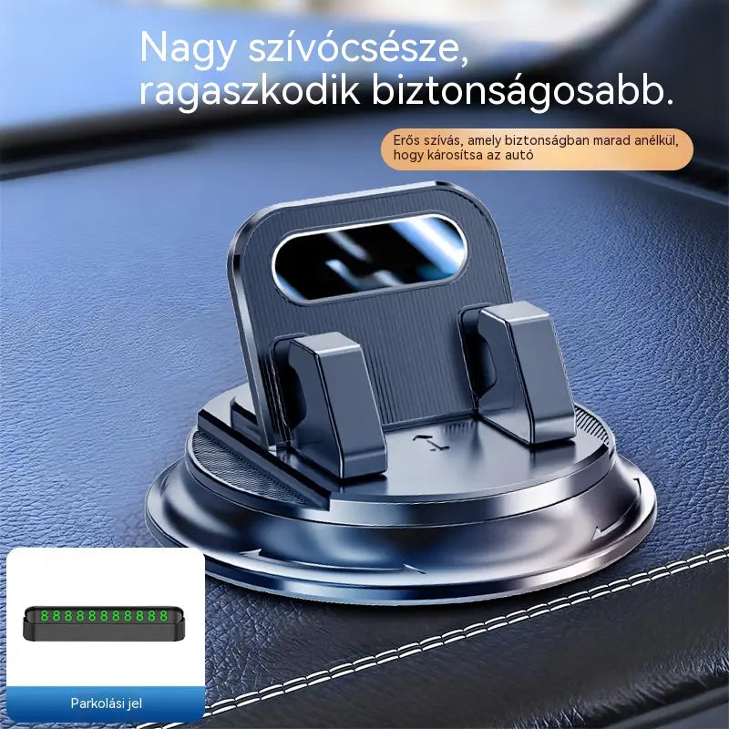 🎯 50% KEDVEZMÉNY MINDENRE! Forgatható telefontartó – Biztonságos műszerfalra rögzítés, nagy tapadású gumi 🧭🔄 【Minőség garantált】