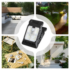 💥Luz solar con sensor de cuerpo humano y clip, resistente al agua