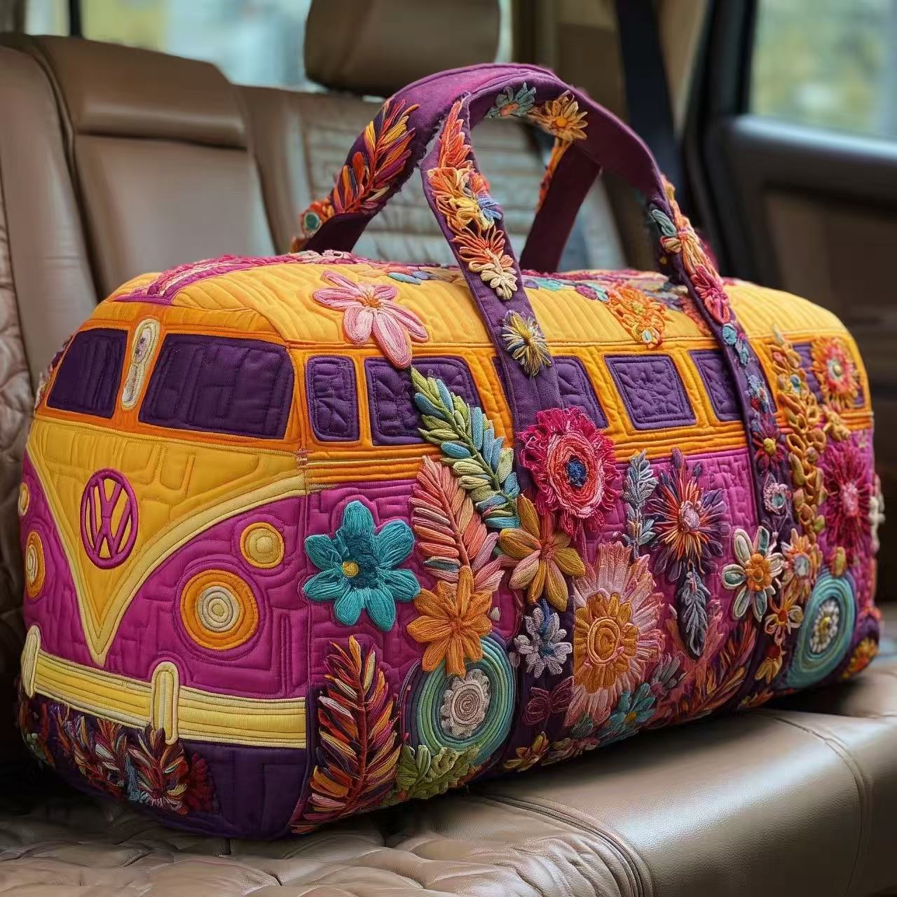 🔥【Oferta especial por tiempo limitado】✨Nuevo bolso tote de viaje multifuncional con estampado de autobús