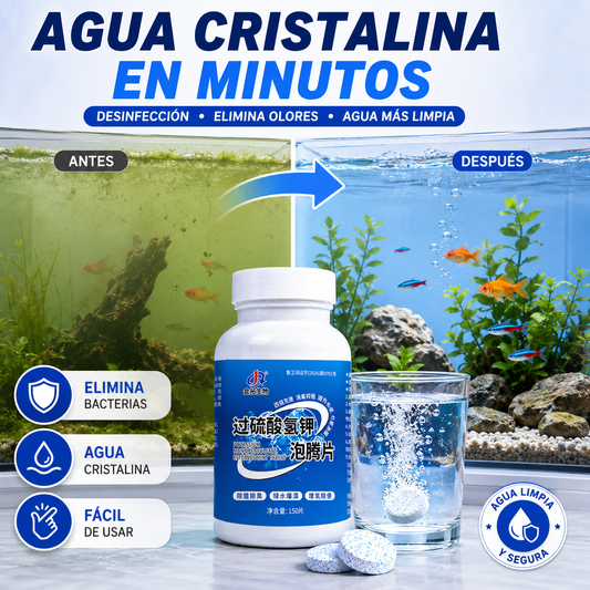 🔥【150cápsulas】🐟🌿Tabletas purificadoras de agua para acuarios con múltiples efectos: Esterilizan, eliminan el cloro y purifican el agua; aptas para acuarios y estanques.