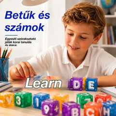 📢📢40% kedvezmény korlátozott ideig! 【40 építőkocka + tárolódoboz】⏰ Mágneses betű- és számépítő kockák gyerekeknek
