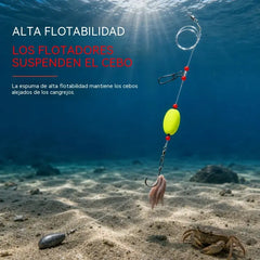 📢📢1 juego 28 euro⏰ Aparejos preanudados para pesca de surfcasting: flotadores de alta flotabilidad, anzuelos circulares forjados, líder de 90 libras, listos para usar.