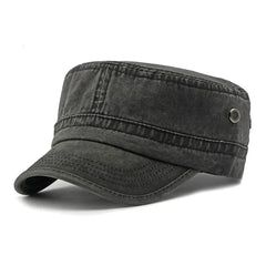 Gorra de cadete militar lavado, estilo vintage, para mujeres y hombres