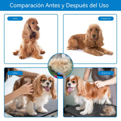 🐾 Peine desenredante de doble cara para mascotas, una herramienta profesional para eliminar el pelo muerto de perros y gatos, ¡dile adiós a los problemas de pelo de mascota en tu hogar! ✨💖