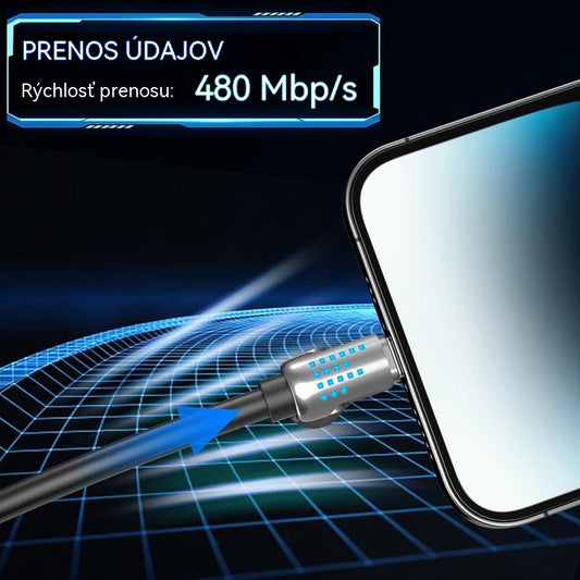 ⚡ 4-v-1 kábel na rýchle nabíjanie a prenos dát – Jemné blikajúce svetlo, univerzálna kompatibilita a ideálny pre všetky vaše zariadenia 🎁