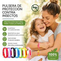 🎁【Compra 3 y llévate 3 gratis】🦟 Pulsera repelente de mosquitos impermeable para exteriores, apta para adultos y niños.