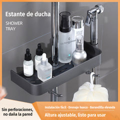 🔥Soporte de almacenamiento para barra de ducha de baño