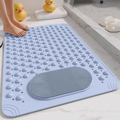 🔥🚿 【36.5*69cm】Alfombrilla de masaje antideslizante para baño con ventosa